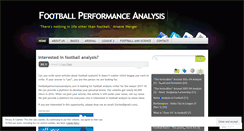 Desktop Screenshot of footballperformanceanalysis.com